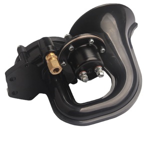 Klaxon électrique 12V noir universel pour camions et véhicules de chantier, son haute fréquence - Product Image 1