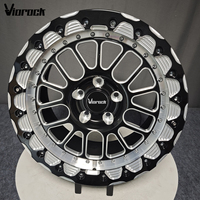 Jantes en alliage forgé Viorock 15x10/17x12 5x114.3 Beadlock pour course de dragster, compatibles avec Mustang Cobra Camaro ZL1 Challenger Hellcat