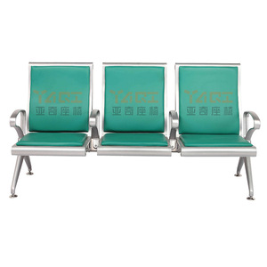 Silla de espera Yachi Seat Row Of Chairs YA-J108A gris claro de acero inoxidable para aeropuerto, parque o sala de espera con pasamanos - Product Image 2