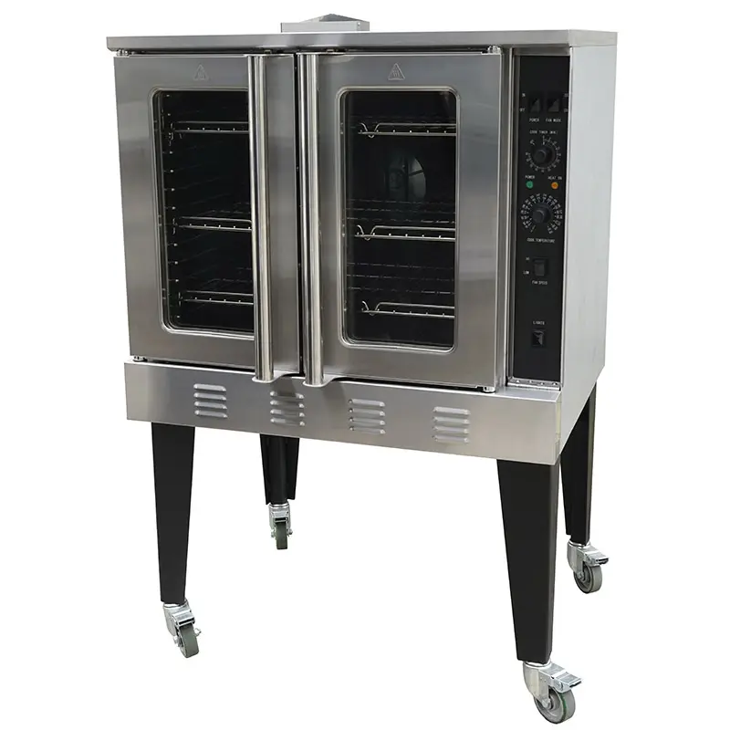 Heavy Duty Commercial Kitchen Equipment Full Size Gas Convection Baking Oven with 4 Racks ETL Certified