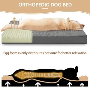 Hondenmat met logo-opdruk, bijtbestendig, waterdicht, met afneembare, wasbare hoes, antislip bodem, zachte hondenbank - Product Image 5