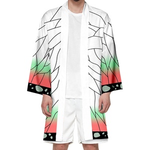 Disfraz de Cosplay de Demon Slayer <span class=keywords><strong>Kimetsu</strong></span> <span class=keywords><strong>No</strong></span> <span class=keywords><strong>Yaiba</strong></span> Tanjiro Kamado Capa Kimono Haori Yukata Zenitsu Ropa de Anime para Halloween - Product Image 6