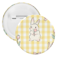 Logo personnalisé promotionnel impression fer blanc bouton broche 58mm Sublimation blanc métal étain moderne Feng Shui ouvre-bouteille bouton