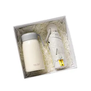 Customized Company Personalized Promotion Business Activities Gift Set Thermos Cup Umbrella Gift Set For Employee Benefits