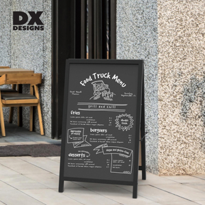DX Designs-<span class=keywords><strong>Tableau</strong></span> <span class=keywords><strong>noir</strong></span> en alliage d'aluminium avec cadre pour <span class=keywords><strong>menu</strong></span> de table, bar, café, trottoir - Product Image 6