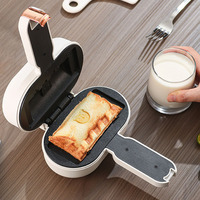 Mini-grille-sandwich compacte motif ours mignon, double tension 110V/220V, plaques antiadhésives, pour petit-déjeuner, dortoir, voyage, usage individuel