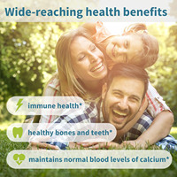 Comprimés de Vitamine D3 à Forte Demande avec Calcium : Complément Alimentaire pour Soutenir la Santé Immunitaire et le Soutien Nutritionnel Quotidien