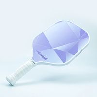 Vente directe d'usine B008 Anyball Raquette de pickleball en cristal violet 14 mm en fibre de verre pressée à froid avec structure en nid d'abeille pour l'entraînement professionnel
