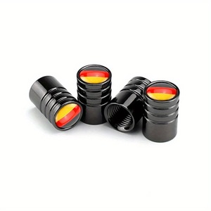 Tapas de Válvula con Bandera Americana, Tapas de Goma Negra para Neumáticos sin Cámara, Protectores de Polvo para Autos, Motocicletas y Bicicletas - Product Image 3