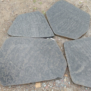 Pierres décoratives en basalte noir indien, 30 mm d'épaisseur, durables, de taille irrégulière, design traditionnel, garantie 5 ans, pour aménagement paysager extérieur - Product Image 1