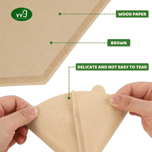 VVG 100 Đếm Cà Phê Lọc <span class=keywords><strong>Cone</strong></span> Không Tẩy Lành Bộ Lọc Cà Phê Dùng Một Lần Cho Nhỏ Giọt Và Tương Thích Với Đổ Hơn Máy Pha Cà Phê - Product Image 2