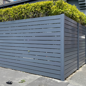 Poteaux de clôture en alliage d'aluminium 6x6 robustes et écologiques avec embouts plats décoratifs pour clôtures à lattes naturelles - Product Image 1