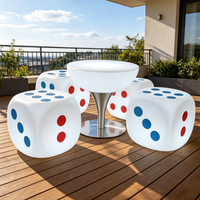 Table de bar haute lumineuse LED étanche pour usage commercial, idéale pour banquets, fêtes et terrasses