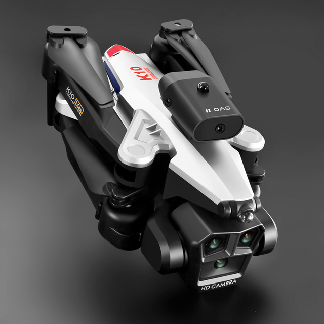 K10 Max Drone with Three 4K HD Camera Four Way Obstacle Avoidance Optical Flow Positioning RC Helicopter Dron Toys
