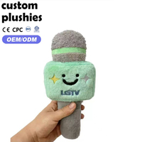 Vente en gros usine : Peluche microphone Kawaii souriant, douce et moelleuse, pour jeu d'imitation des enfants