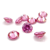 Moissanite synthétique de laboratoire, taille brillant, pierre libre 6,5 mm, couleur DEF GH, effet optique de jeu de couleurs/feu, certifiée tierce partie