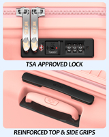 Valise de voyage moderne légère MGOB PP, valise rigide à roulettes en aluminium avec serrure TSA