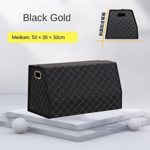 Scatola portaoggetti pieghevole di lusso per bagagliaio auto con grande capacità e design in pelle PU con chiusura inferiore, adattabile universalmente - Product Image 6