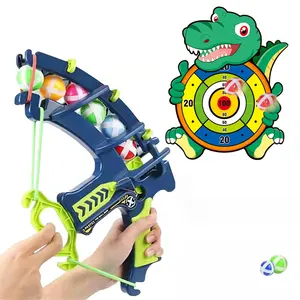 Brinquedo grudento de dinossauro infantil, brinquedo interativo com arco de bola, dartboard e tiro, bola de jogos de tabuleiro para crianças