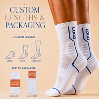 Chaussettes de sport en coton respirantes personnalisées à faible MOQ, échantillon gratuit, chaussettes de course et de basketball, chaussettes de sport en tissu éponge personnalisées et rembourrées