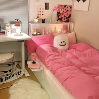 Ensemble de literie 4 pièces en coton satiné de qualité supérieure, 100S, coton à fibres longues, housse de couette, drap, toutes saisons, taille US EU