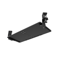 Plateau de clavier d'ordinateur à pince ergonomique sous la table accessoires de bureau sans perçage plateau de clavier épissé à double panneau