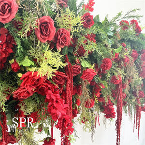 Rollo de Flores Artificiales de Seda, Rosas e <span class=keywords><strong>Hortensias</strong></span>, para Decoración de Bodas, Centro de Mesa Navideño, Estilo Europeo, Color Personalizable - Product Image 2