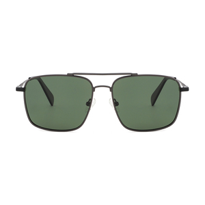 Rectangle Sunglasses Metal Frame Full Rim Dark Gray Lenses 100% UV Protection Unisex Adult Outdoor Activities - Product Image 6