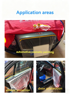 طلاء السيارات غطاء بلاستيكي عالمي دائم للاستعمال مرة واحدة في لفة فيلم حماية طلاء السيارات فيلم اخفاء - Product Image 5