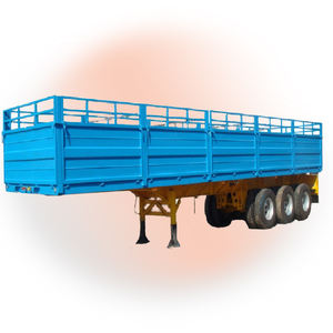 Valla de pared alta de 3 ejes, <span class=keywords><strong>jaula</strong></span> de transporte de ganado de animales laterales, remolque de camión de carga a la <span class=keywords><strong>venta</strong></span> - Product Image 5