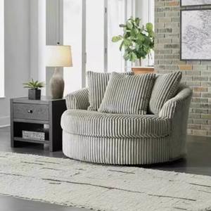 Sofá puf de pana Sofamode, silla redonda extra suave para niños, adultos y personas mayores - Product Image 2