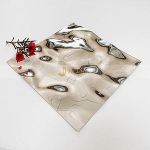 Panel de Techo y Pared con Relieve EX119, Decorativo Dorado, Serie 300, Acero Inoxidable, Interior Plateado, Plegado y Cortado - Product Image 3