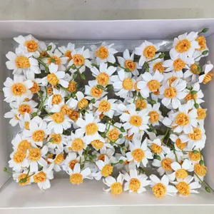 40pcs/Box Artificial Soap Flower Head Cosmos Simulation Real Touch Artificial Flower For Home Decor