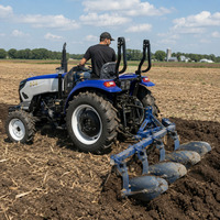 Tracteur agricole compact diesel 50 CV 4x4 avec semoir pour la plantation de céréales et les travaux de champ