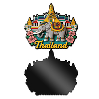 Aimants de réfrigérateur créatifs en forme de coquille de noix de coco de Thaïlande, maison de plage, bateau, objets de collection OEM avec emballage personnalisé