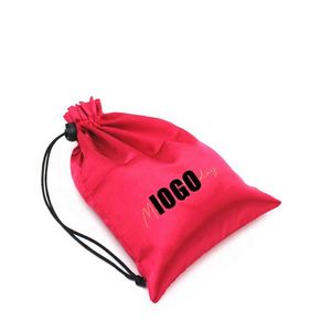 Vente en gros de petites pochettes à cordon en satin écologiques avec logo personnalisé imprimé pour bijoux et emballages cadeaux - Product Image 5