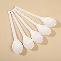 Kits de couverts jetables compostables en amidon de maïs en gros, fourchette, couteau, cuillère biodégradables pour restaurants écologiques