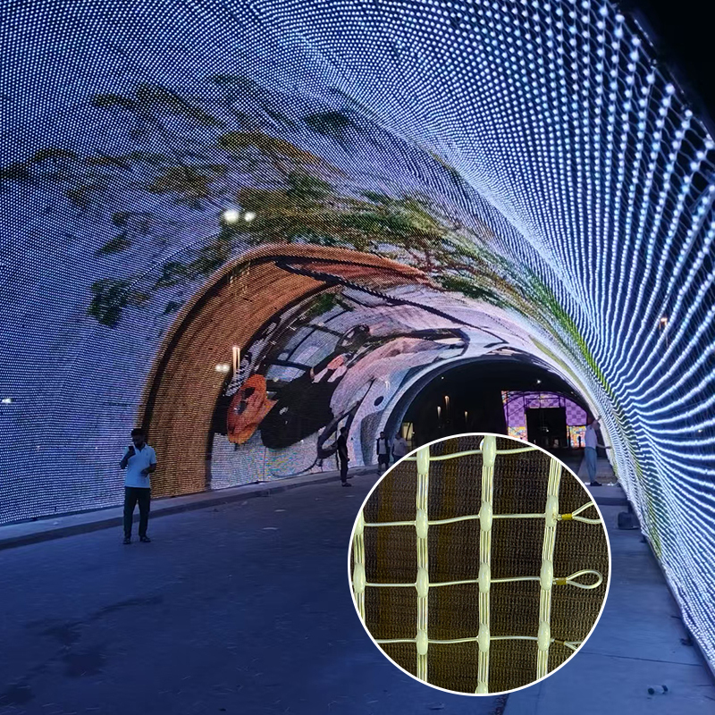 Waterproof Programmable Mesh Pixel Led Screens Light Led Pixel Curtain LED Light String