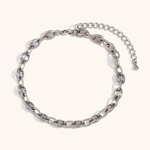 Chaîne <span class=keywords><strong>de</strong></span> <span class=keywords><strong>cheville</strong></span> OEM plaquée or 14 carats motif <span class=keywords><strong>grain</strong></span> <span class=keywords><strong>de</strong></span> café pour femme, en acier inoxydable, bijou d'été pour la plage, accessoire résistant à l'eau et inaltérable - Product Image 3