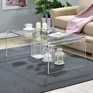 Conception personnalisée table basse en acrylique table console en acrylique transparent de qualité supérieure table d'appoint moderne cascade en acrylique - Product Image 2