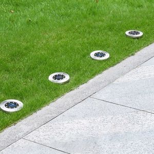 Lampada Solare <span class=keywords><strong>da</strong></span> <span class=keywords><strong>Giardino</strong></span> con Sensore di Luce 8/16 LED, Illuminazione Interrata per Sentieri e Pavimenti - Product Image 4
