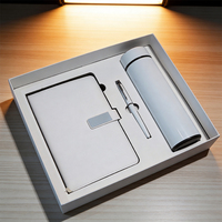 Ensemble de carnets d'affaires personnalisés A5 en cuir PU blanc, mug isotherme, ensemble de carnets haut de gamme, usine fiable