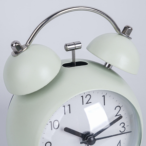 Kim loại đồng hồ báo thức với đèn nền cho trẻ em của phòng ngủ bàn, nghiên cứu im lặng thạch anh kỹ thuật số cổ điển Retro đôi chuông bàn đồng hồ - Product Image 4