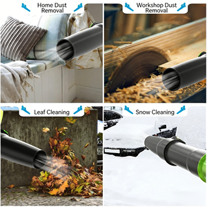 Souffleur d'air sans fil alimenté par batterie au lithium 21V, 28000 tr/min, haute puissance, souffleur de feuilles et de neige portable pour usage industriel - Product Image 6