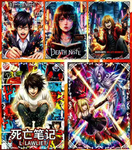 XINGHE <span class=keywords><strong>Studio</strong></span> Japan Anime <span class=keywords><strong>Death</strong></span> <span class=keywords><strong>Note</strong></span> Collection Plaques d'art métalliques Impression couleur intégrale Jeu éducatif Coffret cadeau pour enfants RARE - Product Image 4
