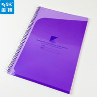Carnet à spirales PP avec pages lignées, couverture en plastique, pour étudiants et bureau