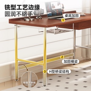 Bureau <span class=keywords><strong>d</strong></span>'ordinateur <span class=keywords><strong>d</strong></span>'<span class=keywords><strong>occasion</strong></span> de luxe moderne haut de gamme, style français, pour chambre à coucher, bureau à domicile, long bureau de travail avec rangement en métal - Product Image 2