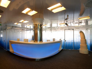 O glaciador de forma arredondada, branco, superfície sólida, recepção redonda - Product Image 3