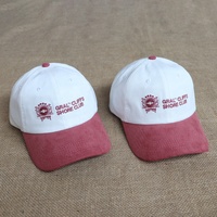 Casquettes de baseball décontractées en velours côtelé de coton bicolore à 6 panneaux, personnalisées avec logo brodé, pour femmes, vente en gros