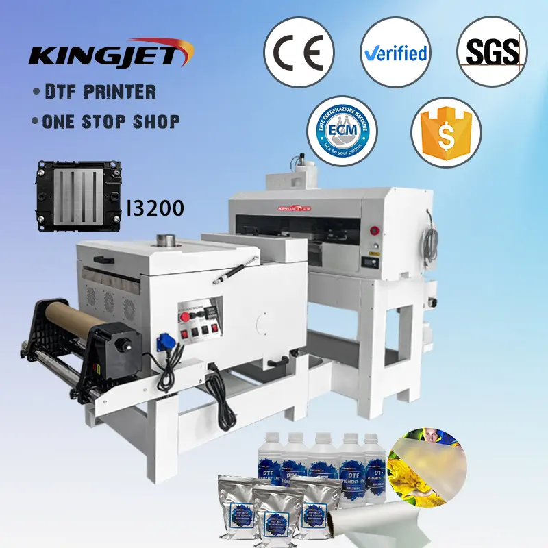 공장 듀얼 헤드 a3 dtf 프린터 60cm 4 헤드, a3 dtg 프린터 티셔츠 인쇄 기계 디지털 t 셔츠 인쇄 기계